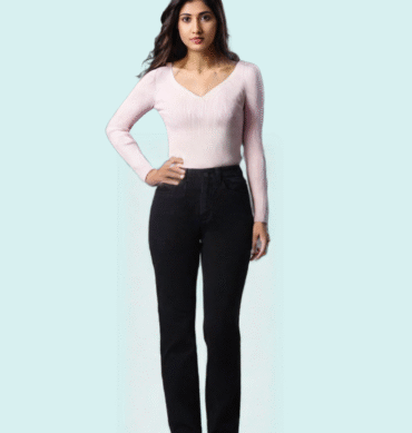 Women's Plain Slim Fit Denim Jeans